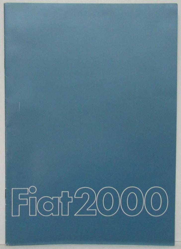 1979 Fiat 2000 Sales Brochure - German Text