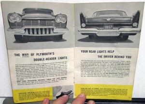 1957 Plymouth Plaza Suburban Savoy Belvedere Fury ORIGINAL Owners Manual