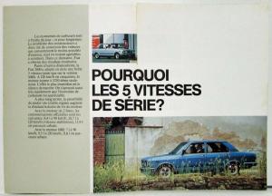 1979 Fiat 2000 Sales Brochure - French Text