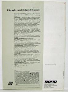 1979 Fiat 2000 Sales Brochure - French Text