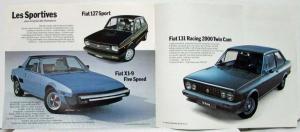 1975-1980 Fiat Special Salon Sales Brochure - French Text