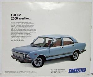 1975-1980 Fiat Special Salon Sales Brochure - French Text