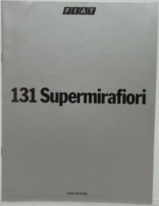 1979-1980 Fiat 131 Supermirafiori Sales Brochure - Japanese Text