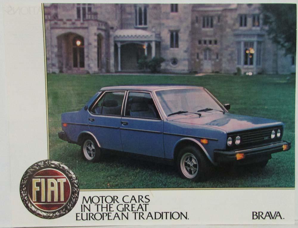 1980 Fiat Brava 2-Door 4-Door Spec Sheet