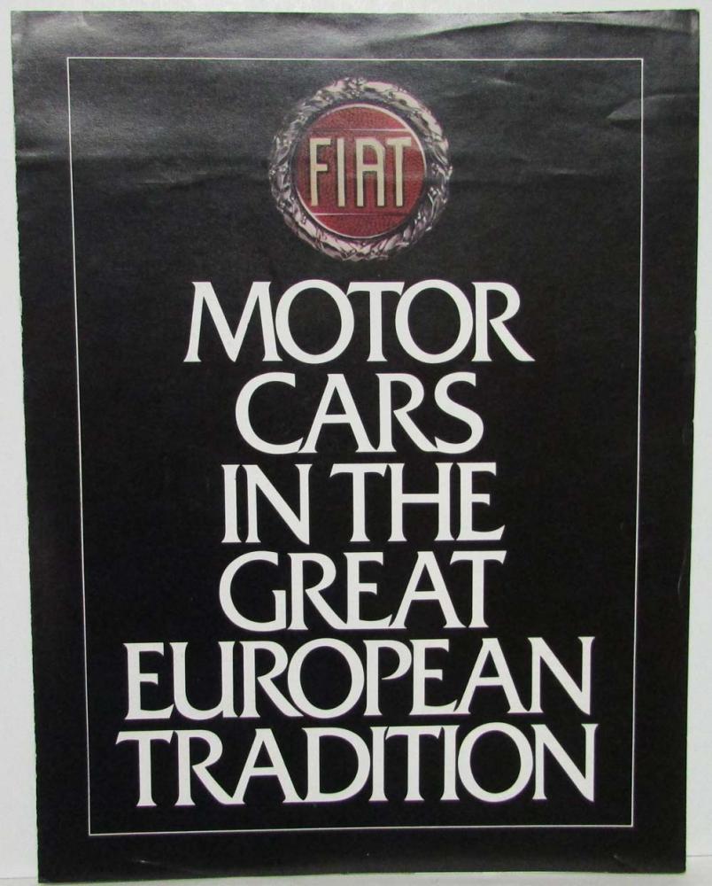 1980 Fiat In the Great European Tradition Sales Brochure - Black Cover