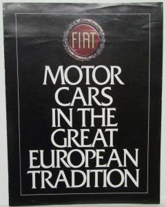 1980 Fiat In the Great European Tradition Sales Brochure - Black Cover