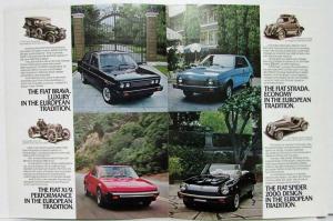 1980 Fiat In the Great European Tradition Sales Brochure - Black Cover