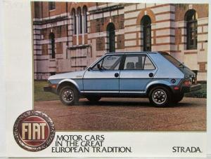 1980 Fiat In the Great European Tradition Strada Spec Sheet