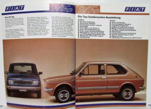 1980 Fiat 127 Top Sonderserie Sales Folder - German Text