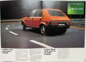 1980 Fiat Ritmo Diesel Sales Brochure - Italian Text