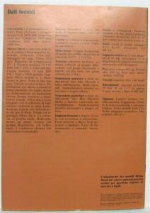 1980 Fiat Ritmo Diesel Sales Brochure - Italian Text