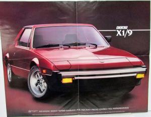 1981 Fiat X1/9 Sales Folder Poster
