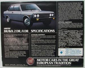 1981 Fiat Brava Sales Folder Poster