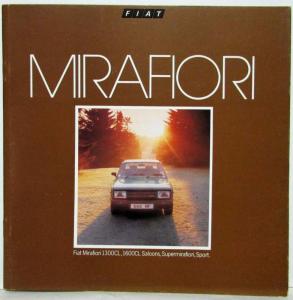 1981 Fiat 127 Mirafiori Sales Brochure with Several Foldouts - UK Market