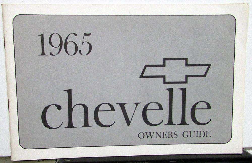 1965 Chevrolet Chevelle Owners Manual Original SS Chevy 65 Good 283 327