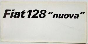 1976-1981 Fiat 128 Sales Folder Mailer - French Text