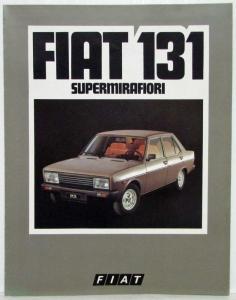 1978 1979 1980 1981 Fiat 131 Supermirafiori Sales Brochure - French Text