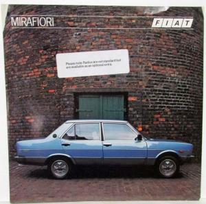 1983 Fiat Mirafiori Sales Brochure - UK Market