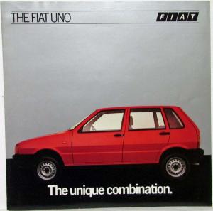 1983 Fiat Uno The Unique Combination Sales Brochure - UK Market