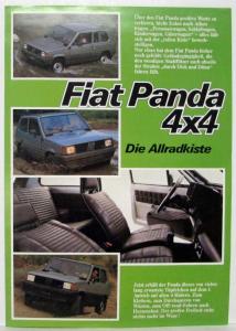 1983 Fiat Panda 4x4 Spec Sheet - German Text