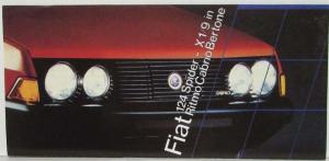 1978-1983 Fiat 124 Spider X1/9 Ritmo Cabrio Bertone Sales Folder - French Text