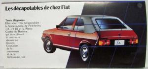 1978-1983 Fiat 124 Spider X1/9 Ritmo Cabrio Bertone Sales Folder - French Text