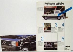 1978-1983 Fiat Panda 45 Super Sales Folder & Panda Cargo Spec Sheet -French Text