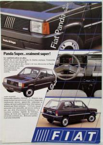 1978-1983 Fiat Panda 45 Super Sales Folder & Panda Cargo Spec Sheet -French Text