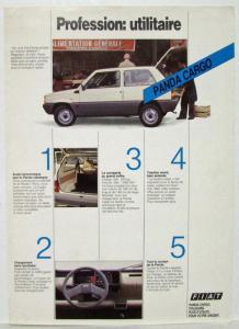 1978-1983 Fiat Panda 45 Super Sales Folder & Panda Cargo Spec Sheet -French Text