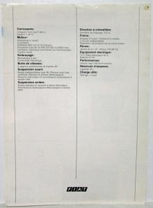 1978-1983 Fiat Panda 45 Super Sales Folder & Panda Cargo Spec Sheet -French Text