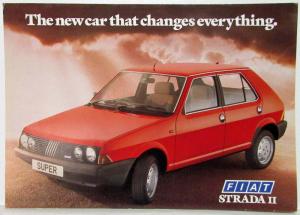 1982-1984 Fiat Strada II Sales Folder - UK Market