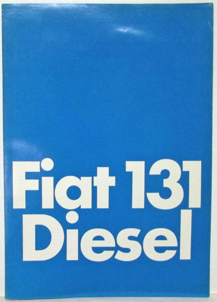 1981-1984 Fiat 131 Diesel Sales Brochure - German Text