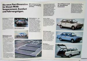 1981-1984 Fiat 131 Diesel Sales Brochure - German Text