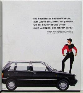 1984 Fiat Uno The Art Piece from Turin Sales Booklet - German Text