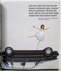 1984 Fiat Uno The Art Piece from Turin Sales Booklet - German Text