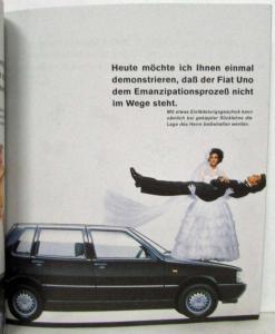 1984 Fiat Uno The Art Piece from Turin Sales Booklet - German Text