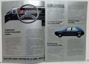1979-1985 Fiat Ritmo S85 Sales Folder - French Text