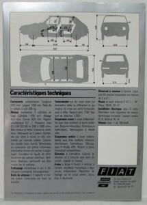 1979-1985 Fiat Ritmo S85 Sales Folder - French Text