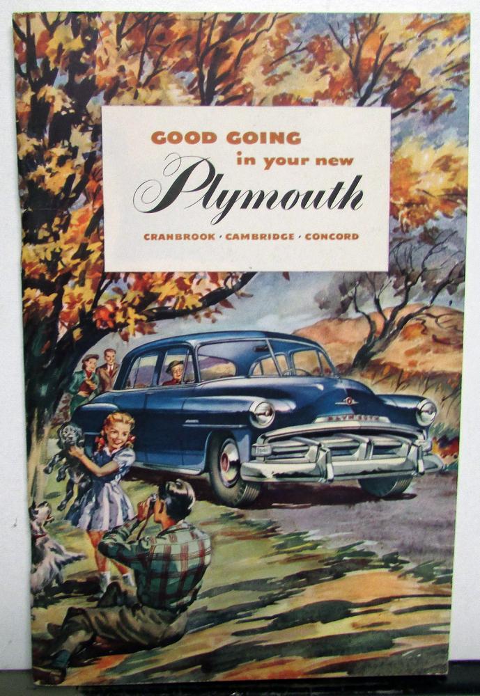 1952 Plymouth Cranbrook Cambridge Concord ORIGINAL Owners Manual