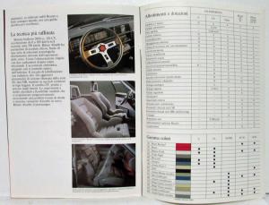 1985 Fiat Ritmo Sales Brochure - Italian Text