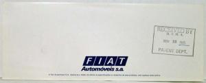 1985 Fiat Uno Body Paint Color Chips Brochure Folder - Italian Text