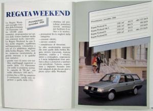 1985 Fiat Cars March Sales Folder with Pocket Data Book - Italian Text