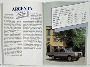 1985 Fiat Cars March Sales Folder with Pocket Data Book - Italian Text