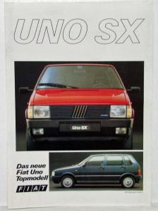 1985 Fiat Uno SX Spec Sheet - German Text
