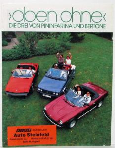 1985 Fiat Oben Ohne Sales Brochure - German Text