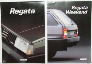 1985 Fiat Regata Sales Brochure and Weekend Folder - Italian Text