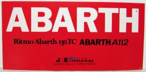 1983-1986 Fiat Abarth A112 & Ritmo Abarth 130 TC Sales Folder - Japanese Text