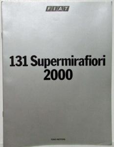 1987 Fiat Supermirafiori 2000 Sales Brochure - Japanese Text