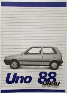 1988 Fiat Uno 88 Spec Folder - Portugese Text