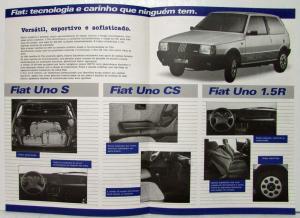 1988 Fiat Uno 88 Spec Folder - Portugese Text